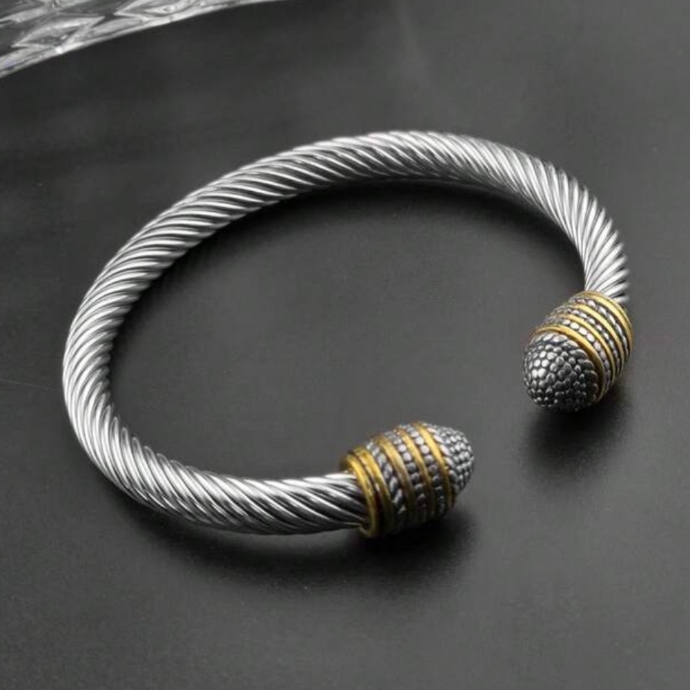 Elegant Stainless Steel Cuff Bangle Bracelet